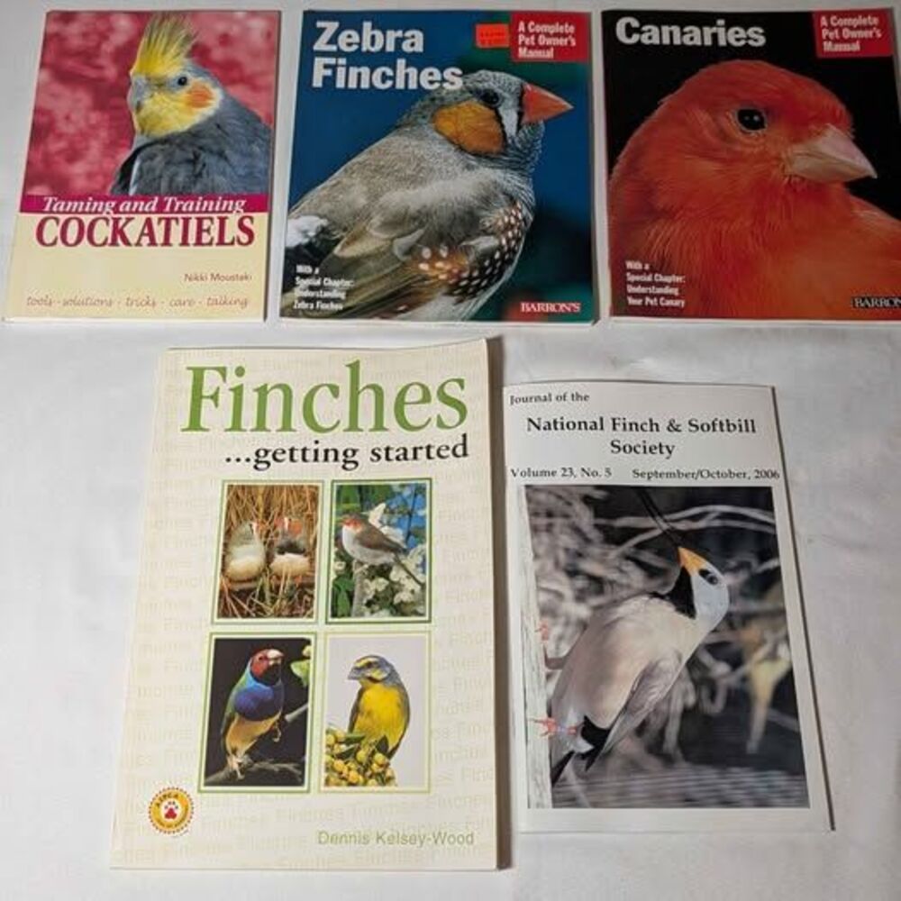 Lot of 5 Pet Bird Care Books and Journals